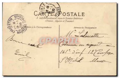 Charenton Bilhete postal antigo Quai de Bercy Distillerie Cusenier — Verso