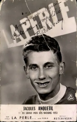 Jacques Anquetil — 1er du Grand Prix des Nations 1953 — éditeur A GH