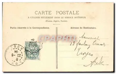 Vaucouleurs - Avenida do Castelo — editor RACINE Bilhete postal antigo — Verso