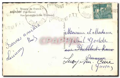 Raynion — Ogólny widok (strona z Zamekiem) — Wydawnictwo J. BRARD w Belfort — Rewers