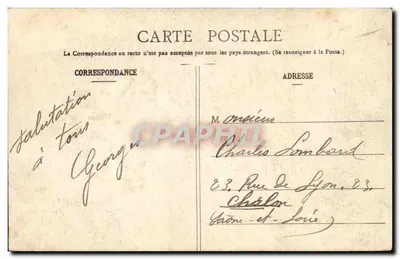 Belfort - Le Lion vu de profil — Édition Emile Marlin, Belfort — Verso
