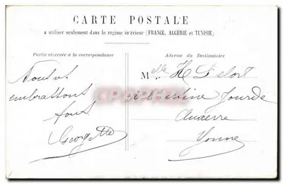 Menina segurando um arbusto de morangos — Paris, 1904 — Editor Colet — Verso