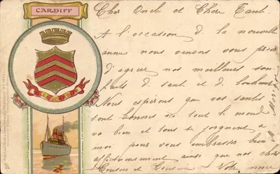 Cardiff — Villa Cardiff — editor Raphael Tuck & Sons, n° 1865
