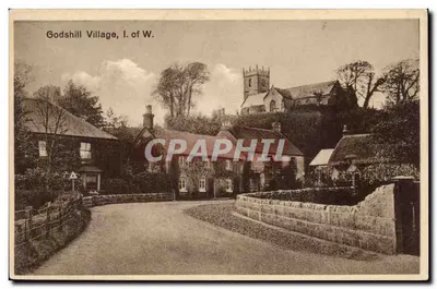 Grande Bretagne Great BRitain Bilhete postal antigo Goldshill village Isle of Man (ile du Man)