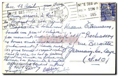 Port Nice — widok portu i wzgórza Boron — wydawca C.P. (C.P. 1915) — Rewers
