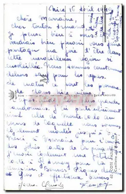 Mulher em traje tradicional — colhendo flores amarelas — Munier, n°62 — Verso