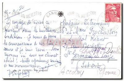 Cannes — Vista generale — CRES ARTS PHOTOMECHANIQUE — Verso
