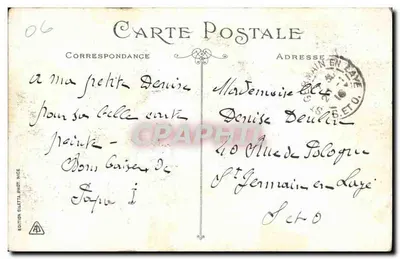Menton - Most Świętego Edouarda (Pierwsza) — Wydawnictwo Silletta, nr 954 — Rewers