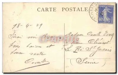 Bourg (Ain) — Aleja Alsacji-Lotarynii i ulica Lelande — L. Ferrand, wyd., Bourg — Rewers