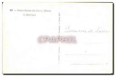 Notre-Dame-de-Liesse (Aisne) — Bazylika — G. REANT, wydawca w Aisne (X*) — Rewers