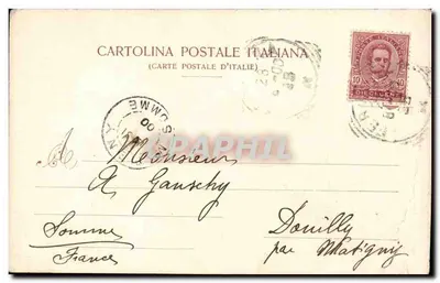 Castello degli Estensi — Ferrara — Modilino & C. Milano 1901 — Verso