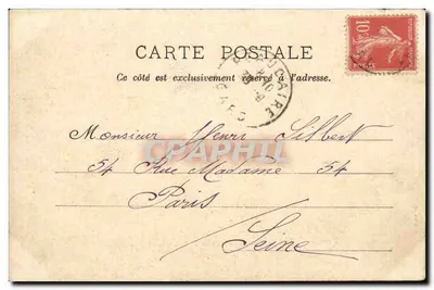 Grote Fontein van de Rotonde — Aix-en-Provence — Papeterie Germaine — Achterkant