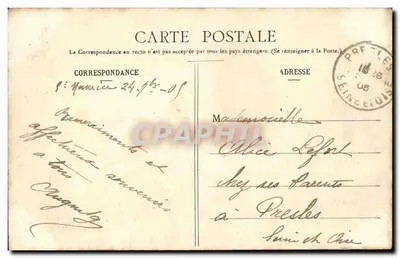 Zamek La Fontaine (S.-et-O.) — widok zamku — Labrahie A. Boulroue, Dourdan (S.-et-O.) — Rewers