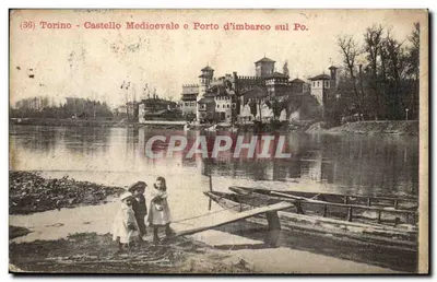 Torino - Castello Medicevale e Porto d'imbarco sul Po. — (36) — éditeur inconnu