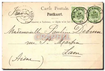 Antiga abadia da Câmbre (Capela de São Bonifácio) — Ixelles — Editor: P. Neels, Bruxelas, Série I, No. 87 — Verso