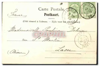 Escola Média em Morlanwelz — Nels, Bruxelas. Série 64 No. 18 — Verso