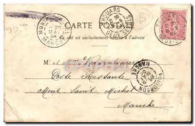 Thouars - Zamek i widok rzeki Thouet — Fot. Laslandes, Lib. Vve Delabarre — Rewers
