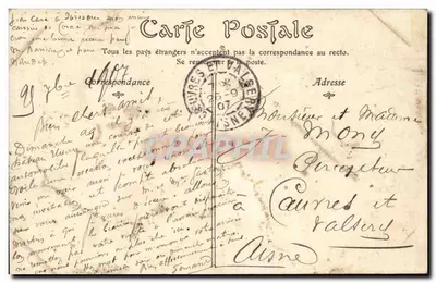 Château-Thierry — A Torre do Velho Castelo e a Rue de la Barre — ND: Prof — Verso