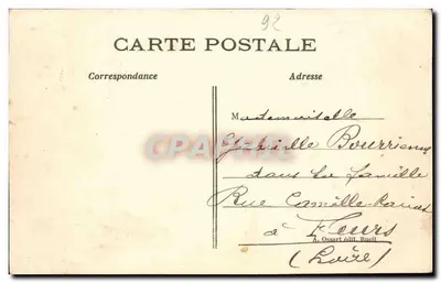 Sypialnia Cesarszej Joséphine — w Zameku Malmaison (Rueil), gdzie zmarła w 1814 — A. Ossart édit. Rueil — Rewers