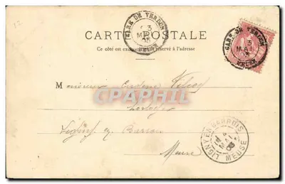 Verdun — Plac Cheyert z statuą — Lib. R. Vacher, Verdun — Rewers