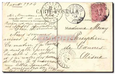 La Ferte-Milon — Velho Castelo — Torre do Rei — Fototipia A. Rep et Filliette em Château-Thierry — Coleção R. P. — Verso
