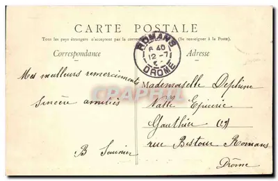 Grenoble — A Prefeitura — Edição especial « Paris-Grenoble » — Verso