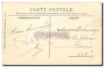 Plessis-Trévise - Île Caroline — vista do curso d'água cercado por floresta — editor Meunier, tabac, Comailly — Verso