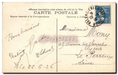 Valenciennes. Il Frontone dell'Hotel de Ville — editore: Valenciennes, impr. de la Patrie, n° 138 — Verso