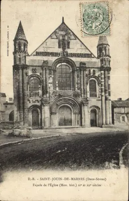 Saint-Jouin-de-Marnes — Facha da Igreja (monumento histórico) — Dando-Berry, Louddun, n°86