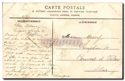 Estabelecimento de Prémontré — Entrada principal — Guyart, Avenida da Gare, Pinon (Aisne) — Verso