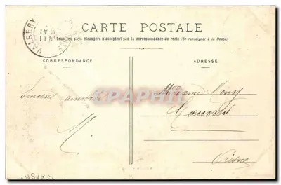 Compiègne — Zamek, widok z rogu Parku — Decelle, Compiègne — Rewers