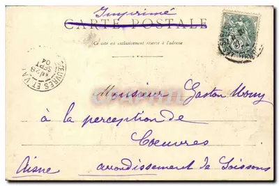 Nantes, die Börse — Ansicht des klassischen Gebäudes mit Säulen — Verlag nicht identifiziert — Rückseite