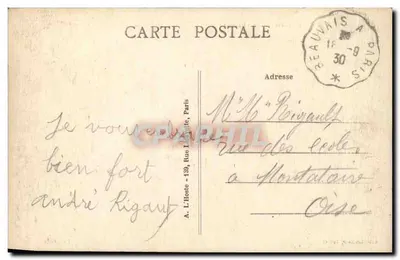 Fosseuse (Oise) — Het Kasteel — A. L'Hoste, Parijs — Achterkant