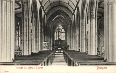 Interior da Igreja de Santa Maria — Bridport — editor Struve & Co. n° 28094