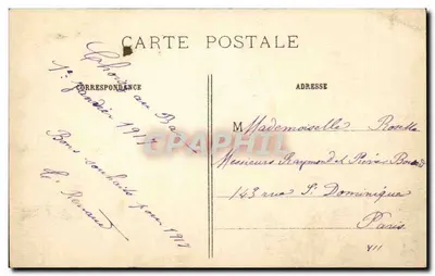 Choisy-au-Bac — Ponte destruído pelo Gênio Francês — J. Courcier, Paris — Verso