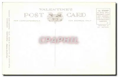 Passeio da Rocha, N.S. Blackpool — G.1152 — Valentine's Postcard — Verso