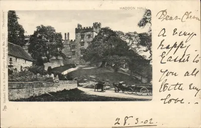 Haddon Hall — Derbyshire — Raphael Tuck & Sons, Carta postal número 2131