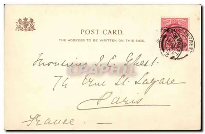 Haddon Hall — Derbyshire — Raphael Tuck & Sons, Carta postal número 2131 — Verso