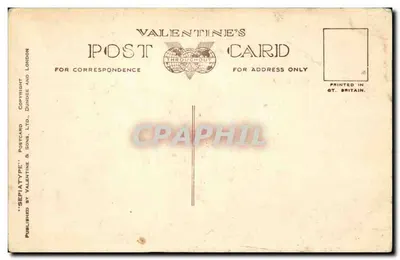 Stonebow, Lincoln — passagem com relógio — Carta de Valentim, Dundee & Sons Ltd. — Verso