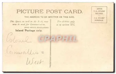 Castelo de Ruthin visto do parque — cartão postal colorido — editor não identificado, n° 20973 — Verso