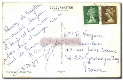 Brighton — praia lotada — COLOURMASTER INTERNATIONAL PT3584 — Verso