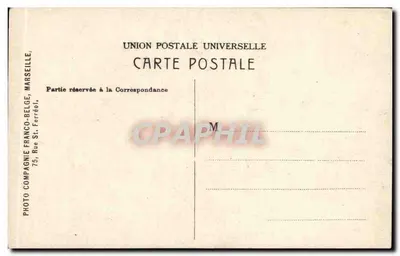 Retrato de um homem com bigode — estúdio — Compagnie Franco-Belge, Marselha — Verso