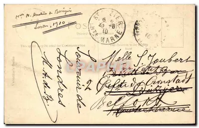 Szekspir, Westminsterska Katedra — wyryta groba — wydawca Valentine & Sons, nr 39697 — Rewers