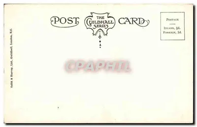 Wejście do Guildhall w Londynie — seria The Guildhall Series — wydawca Tolitt & Harvey, Ltd. — Rewers