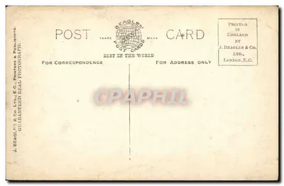 Embankment de Victoria & Hotel Cecil — Londres fotografado à noite — Beagles' Postcards n° 588.W — Verso