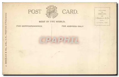 Royal Courts & Fleet St., Londyn — otwarcie w 1882 roku przez królową Wiktorię — Beagles' Postcards n°888.T — Rewers