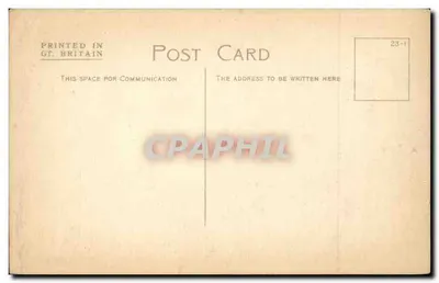 Capela de Henry VII, Abadia de Westminster — vista oriental — carta postal impressa na Grã-Bretanha — Verso