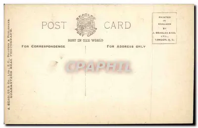 Casas do Parlamento vistos do Tâmisa, Londres — Beagles' Postcards n° 886.J — Verso