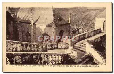 Le FAOUET (Morbihan) — Vista geral de Ste-Barbe e Capela St-Michel — n° 3335