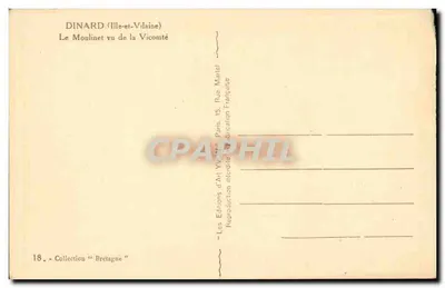 Dinard (Ille-et-Vilaine) — Widok na Moulinet z Vicomté — Wydawnictwo Sztuki Vicomté — Rewers